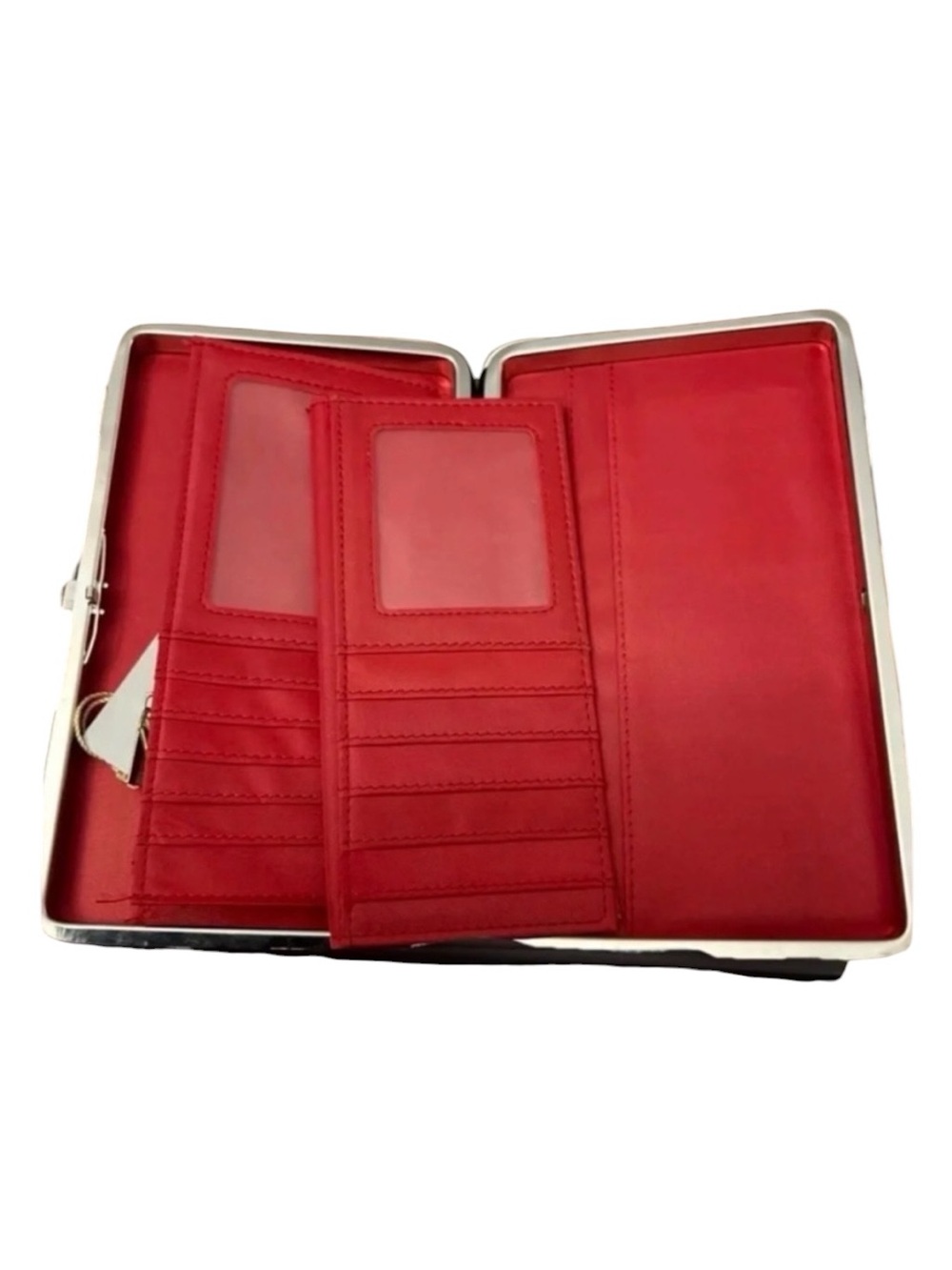 Red Horse & Horseshoe Embellished Women's Clutch Wallet - Picture 11 of 14